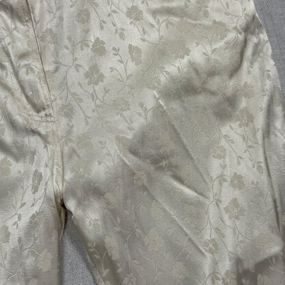Vintage Versus Gianni Versace Trousers Floral Jacquard White Satin Size 33/40 - Picture 3 of 15
